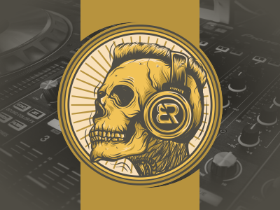 DJ skull adobeillustration dj illustration skull