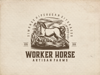 Worker Horse brand branding design designs illustration logo vector