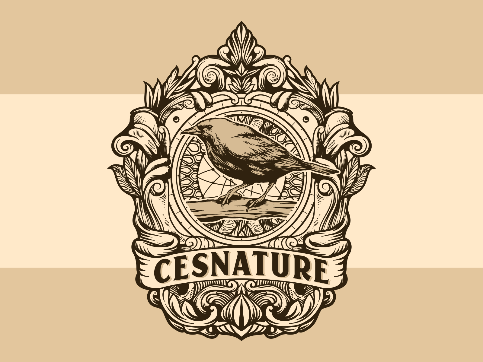 Cesnature vintage logo by Ary_ngeblur on Dribbble