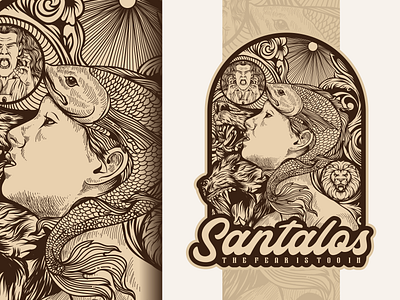 Santalas brand branding designs dog dota2 esports fire games logo skull sports