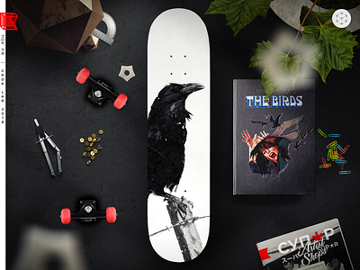 Raven Returns 3d art augmented reality deck design horror illustration paint print punk raven skateboard