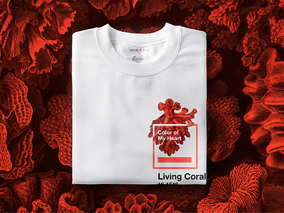 Coral Of My Heart art coral design illustration living coral pantone print threadless