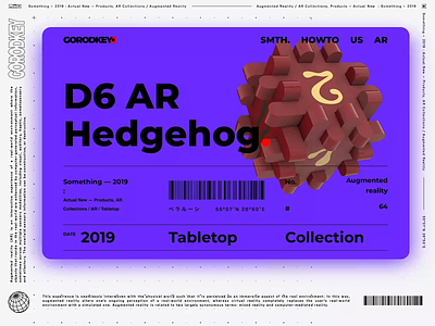 D6 AR Hedgehog 3d animation augmented reality boardgame brutalism cyberpunk demo design dice futurism game product design sempice showcase tabletop ui web website