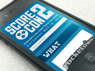 ScoreCon 2 Mobile Site blue convention css iphone media queries mobile responsive texture