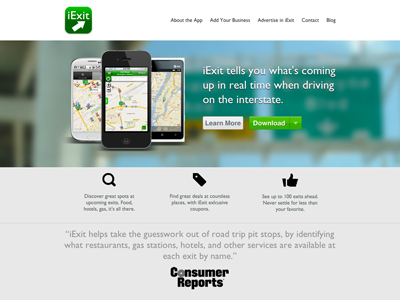 iExit Website Design app design green iexit iphone responsive responsive design web website