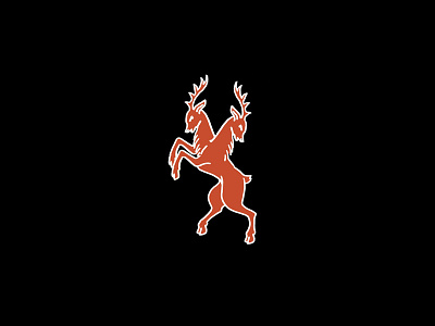 Double Deer antlers buck deer double fawn heraldry hooves horn horns stag