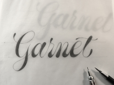 Garnet sketch art design hand drawn hand lettering handlettering lettering lettering logo letters logo pencil drawing pencil sketch script lettering typography