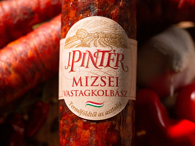 J. Pintér Homemade Sausage Packaging Design