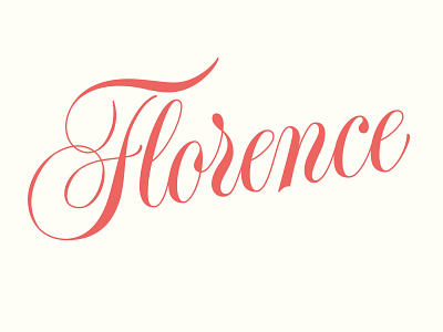 Florence logo brand branding design elegant florence graphic design handcrafted handdrawn handlettering lettering logo logotype marketing packagingdesign script spencerianscript typography vector winelabel wordmark