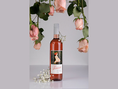 Florence Tuscan Rosé 2. art brand branding design elegant graphic design handdrawn handlettering illustration lettering logo marketing packagingdesign productdesign typography vector wine label winelabel winelabeldesign wines