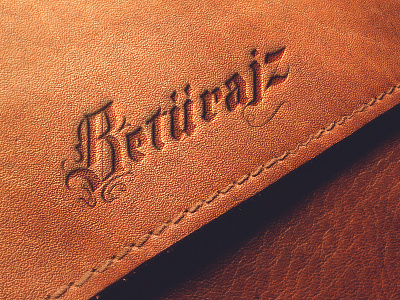Handlettering On Leather branding design handlettering packaging