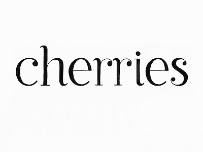 Cherries handlettering inking lettering