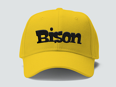 Cap Bison 2 baseball branding cap handlettering inking lettering logo retro typography