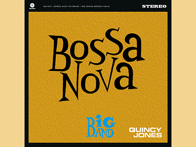 Bossa Nova Big Band #2 cd cover handlettering inking lettering logo packaging retro typography