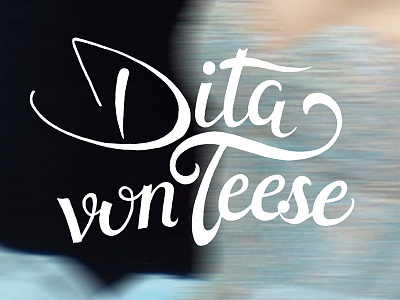 Dita in Motion branding handlettering inking lettering logo poster retro typography