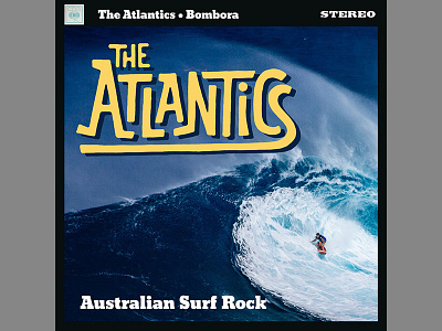 The Atlantics CD cd cover handlettering inking lettering logo packaging retro typography