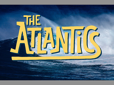 The Atlantics logo cd cover handlettering inking lettering logo packaging retro typography