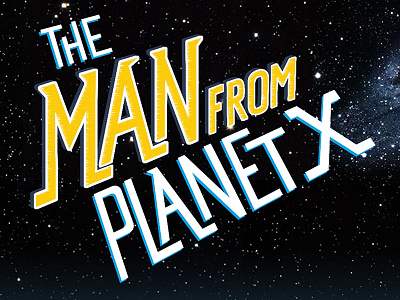 The MAN from Planet X – logo branding handlettering horror inking lettering logo movie poster retro sci fi typography