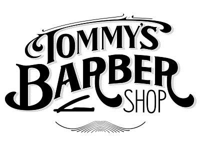 Tommy's Barbershop art barber barbershop brand branddesign branddesigner branding hand crafted handlettering lettering logo typography victorian