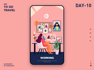 Enjoy working flatdesign work in progress 平插图 ui 设计 插图