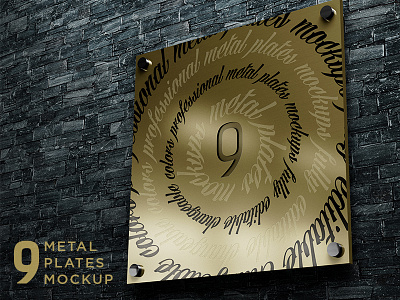 Download 9 Metal Plates Mockup By Roman Listy On Dribbble