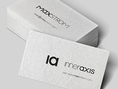Maxstrom Business Cards Letterpress anxiety brand breathing logo max stress strom wellbeing yoga