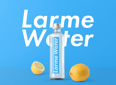 Larme Water brand branding logo mockup typography