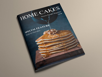HOME CAKES brand branding logo magazine mockup typography