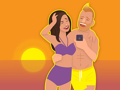 Lirony and Alonik animation bathing beach graphic happy iphone ocean sea snapshot summer sun swimming vector