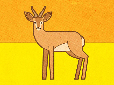 Negev Desert animals - Deer animal deer desert graphic israel print retro