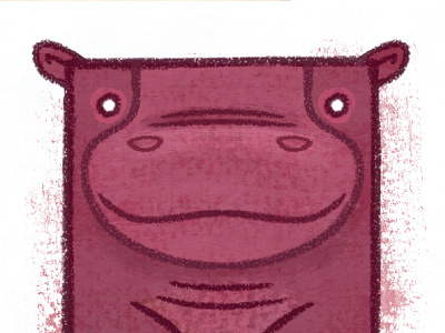 Hippo animal graphic icon paper square textures