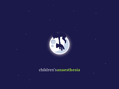 children's anaesthesia logo branding colors design illustration logo mark moon space vector