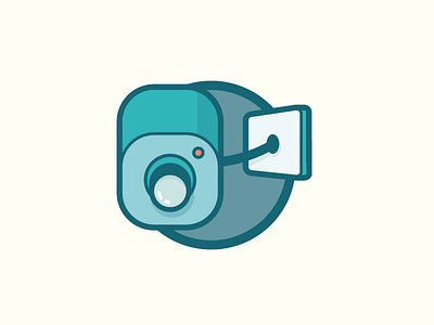 Camera bank camera design icon illustration mark security vector