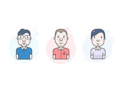 Web Avatars avatar character glasses illustration people portrait ui ux vector web