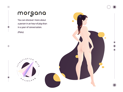 morgana - illustration with quotation character colours design girl gradient illustration interface ui ux vector web woman