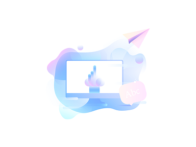 Waterclouded cloud colours gradient icon illustration illustrator mac message simple storage ui vector