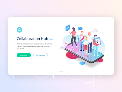 Collaboration on mobile 2d art character colours design flat girl gradient graphic icon illustration interface iphone isometric mobile typography ui vector web website