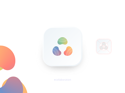 Collaboration icon app clean collaboration color palette design gradient icon icon design illustration logo mark minimal mobile symbol vector web