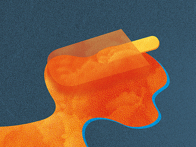 Ice cream (detail illustration) icecream illu illustration orange pixel