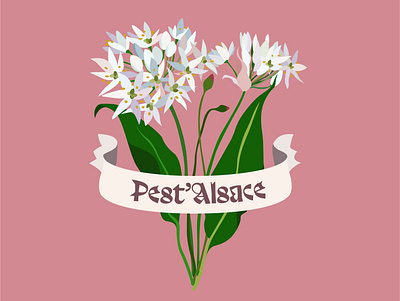 Pest'Alsace branding food illu illustration illustrator logo packaging pesto typeface vector vegetal vegetation