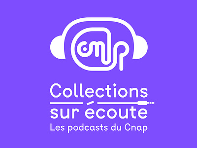 Les podcasts du CNAP - logo audio branding cnap graphic design illustrator logo podcast purple type typography