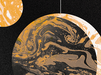 Space odyssey black illustration orange planet shadow space sun texture
