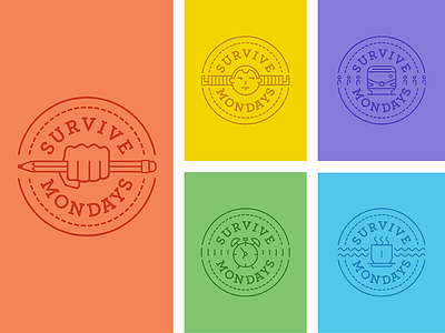 Survive Palette branding color palette logo logo design survive mondays vector