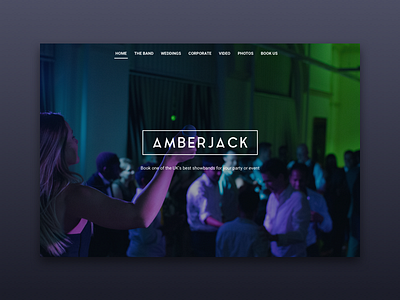 Amberjack - Home band dark photography web design website