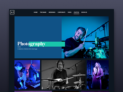 Amberjack - Photos band dark photography web design website