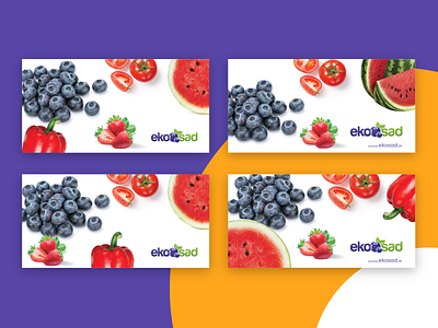 Ekosad.sk - outside banner for fruits and vegetables sale. banner colorful eco ecology ekosad fruits fruits and vegetables online outside print vegetables