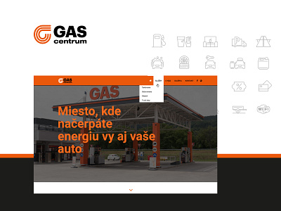 GASpuchov.sk - webdesign for a gas station with servis gas gas station gaspuchov icons orange website
