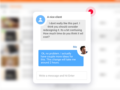 DailyUI #013 - Direct messaging. Affinity Designer.