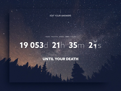 DailyUI #014 - Countdown Timer. DEATH CLOCK daily ui 014 daily ui countdown dailyui 014