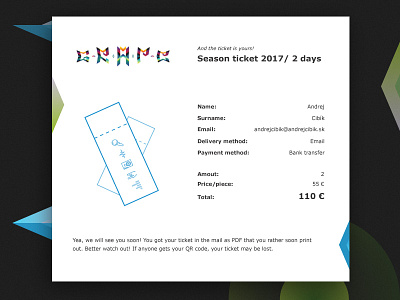 DailyUI #017 - Email receipt andrej cibik andrej cibik design daily ui 017 daily ui 017 email receapt dailyui 017 eamil receipt email receipt design grape festival